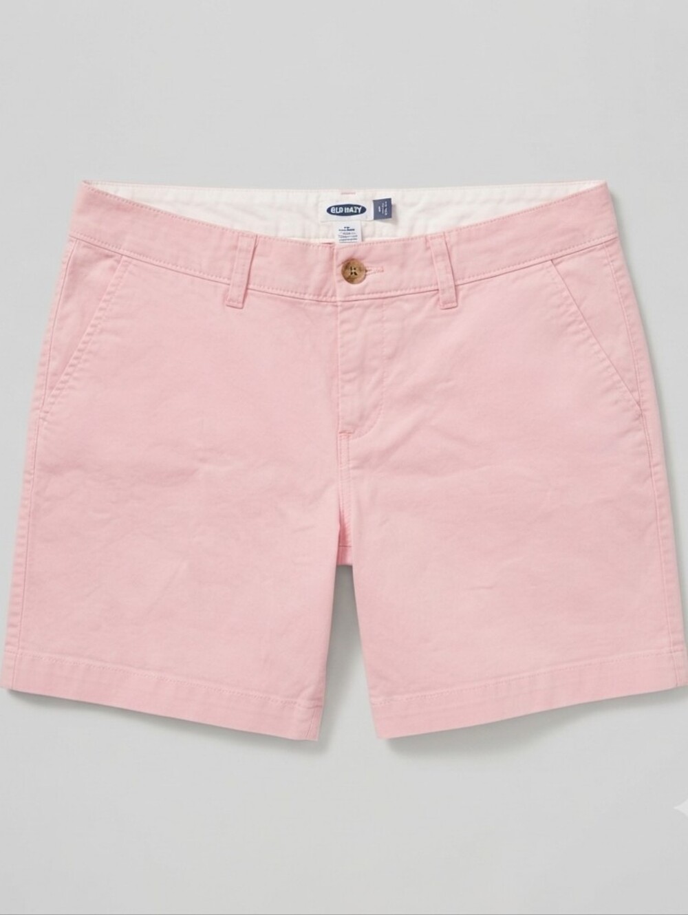 Old Navy Women's Size 14 Pink Cotton Chino Casual Shorts Everyday Summer Preppy